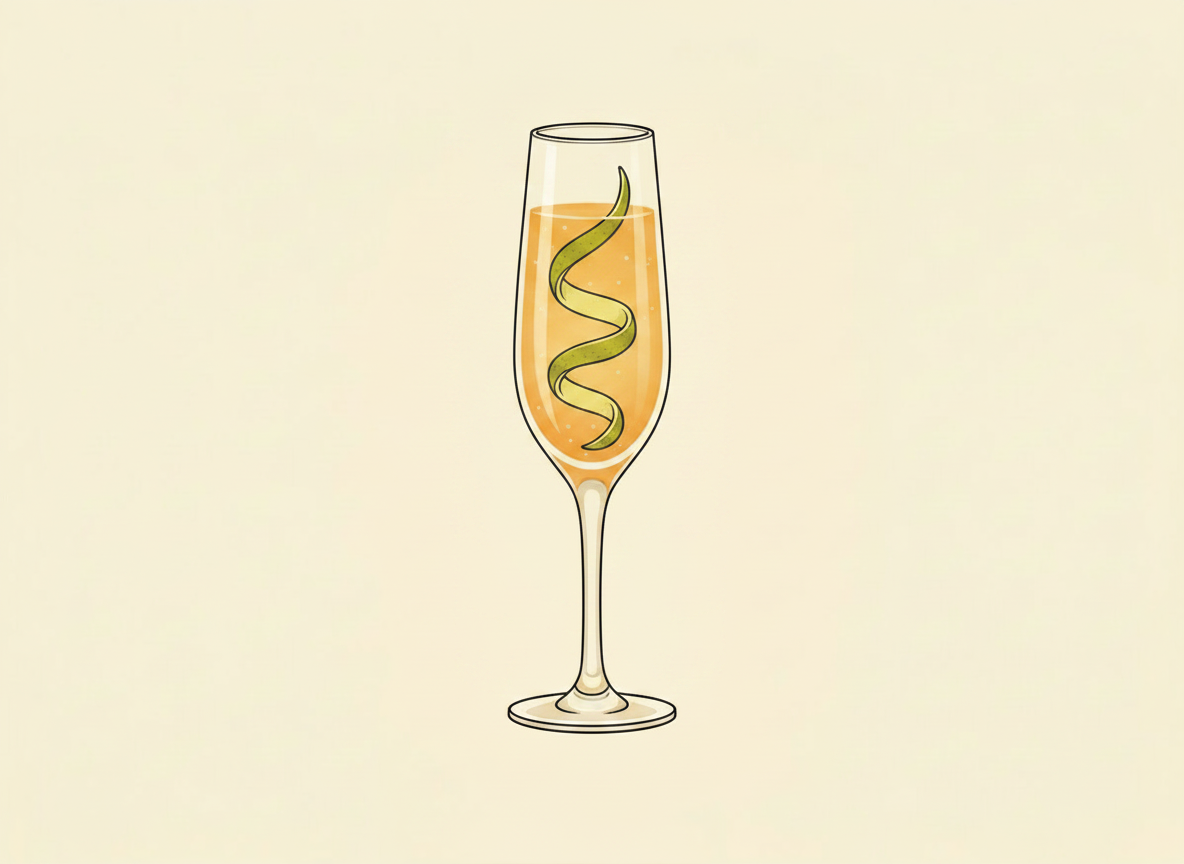 Air Mail cocktail illustration