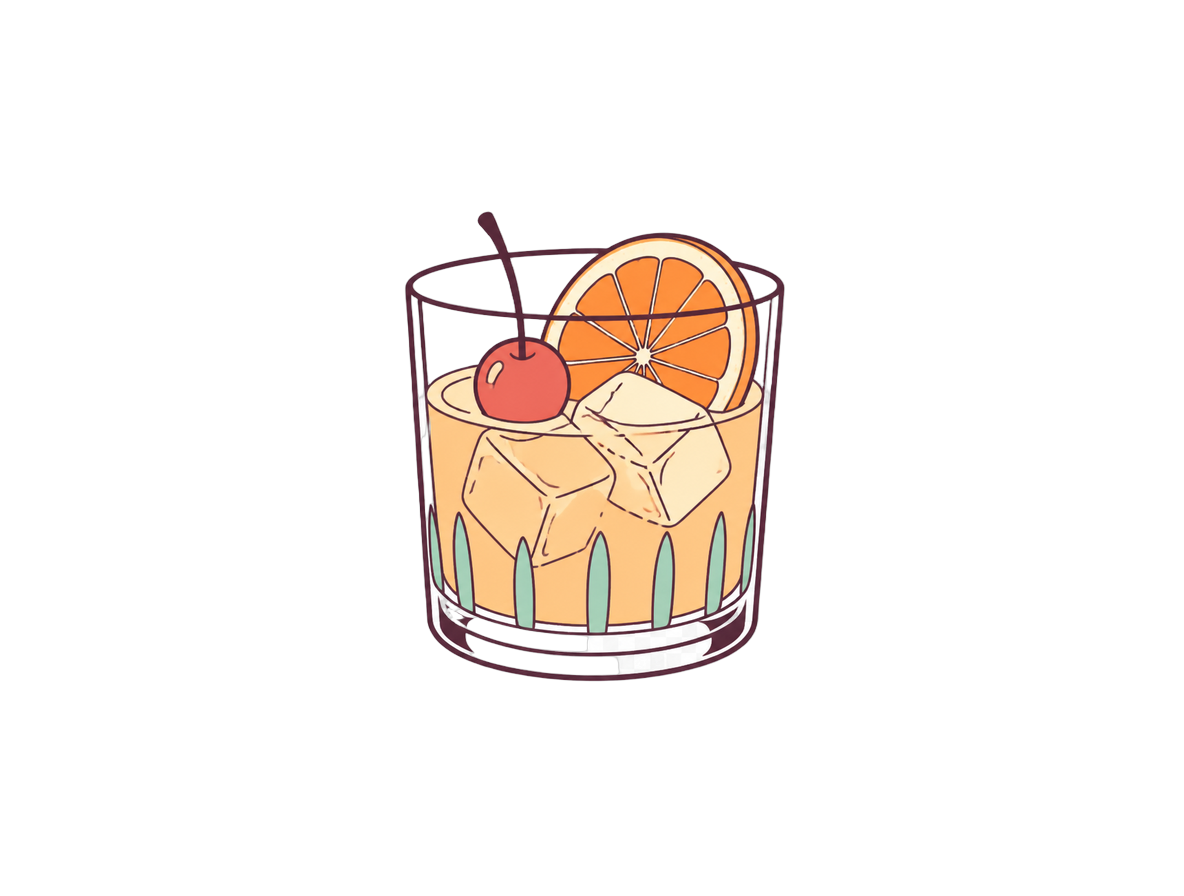 Amaretto Stone Sour cocktail illustration