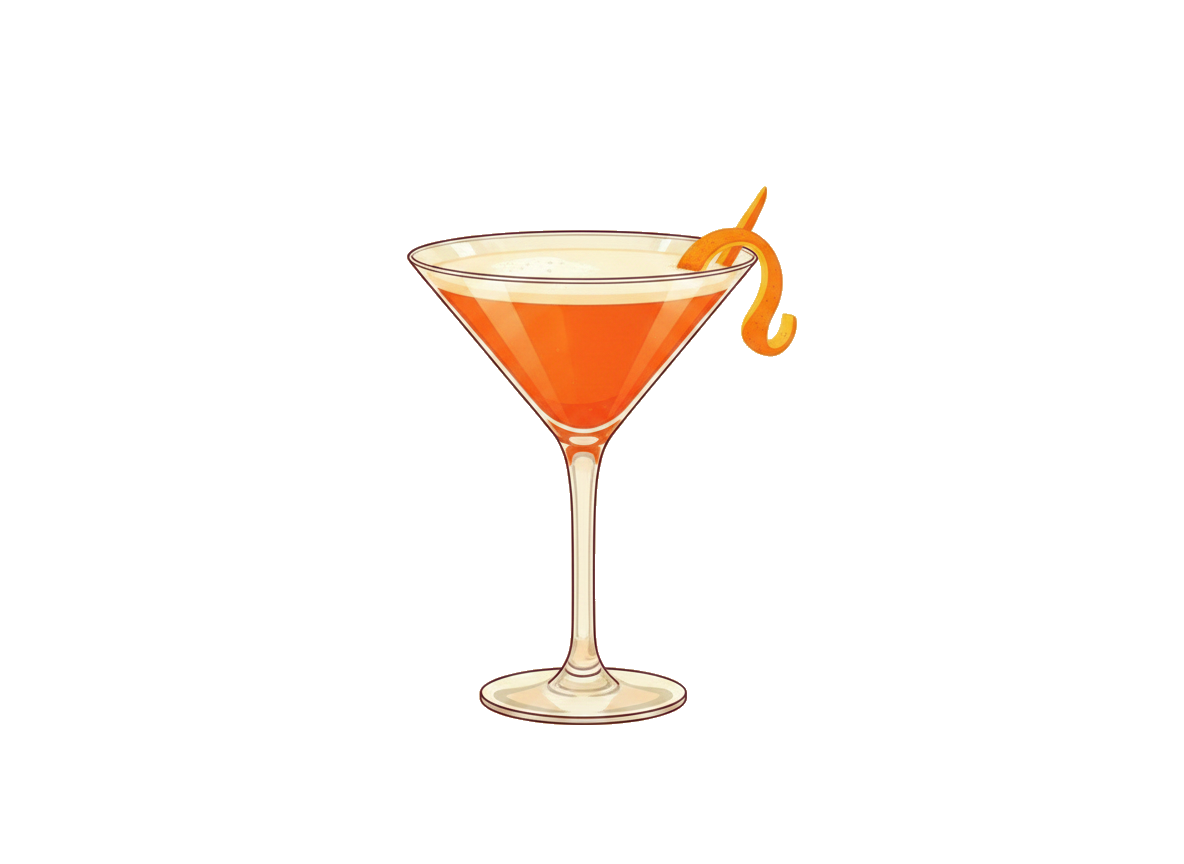 Aperol Sour cocktail illustration