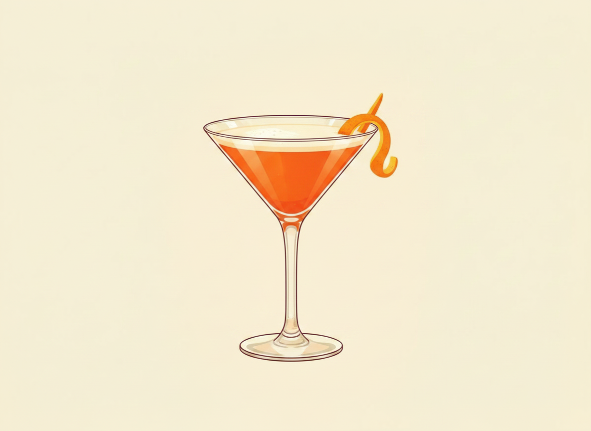 Aperol Sour cocktail illustration
