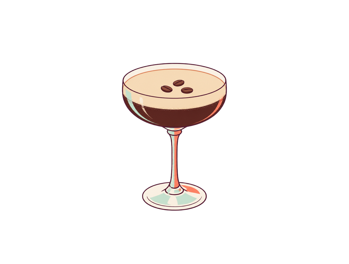 Arak Espresso cocktail illustration