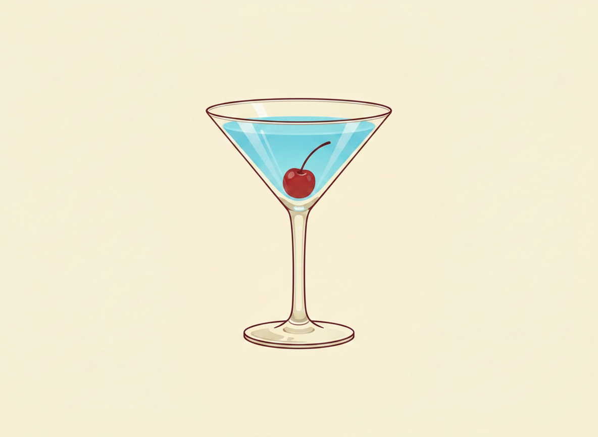 Aviation cocktail illustration