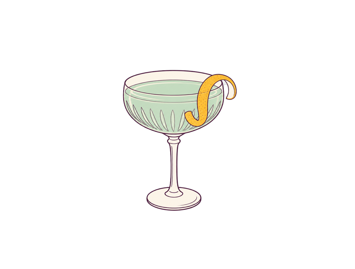 Bamboo cocktail illustration