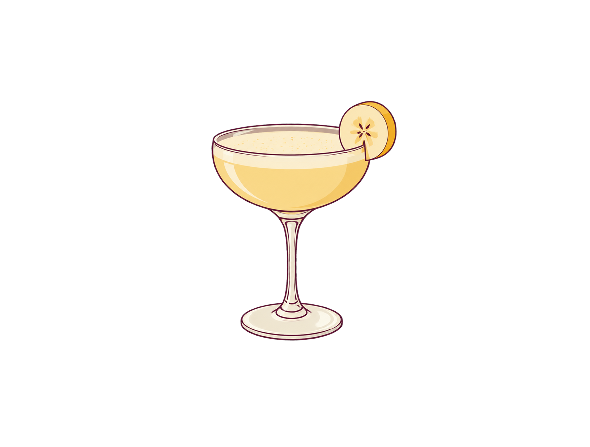 Banana Daiquiri cocktail illustration