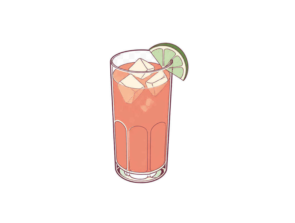 Batanga cocktail illustration
