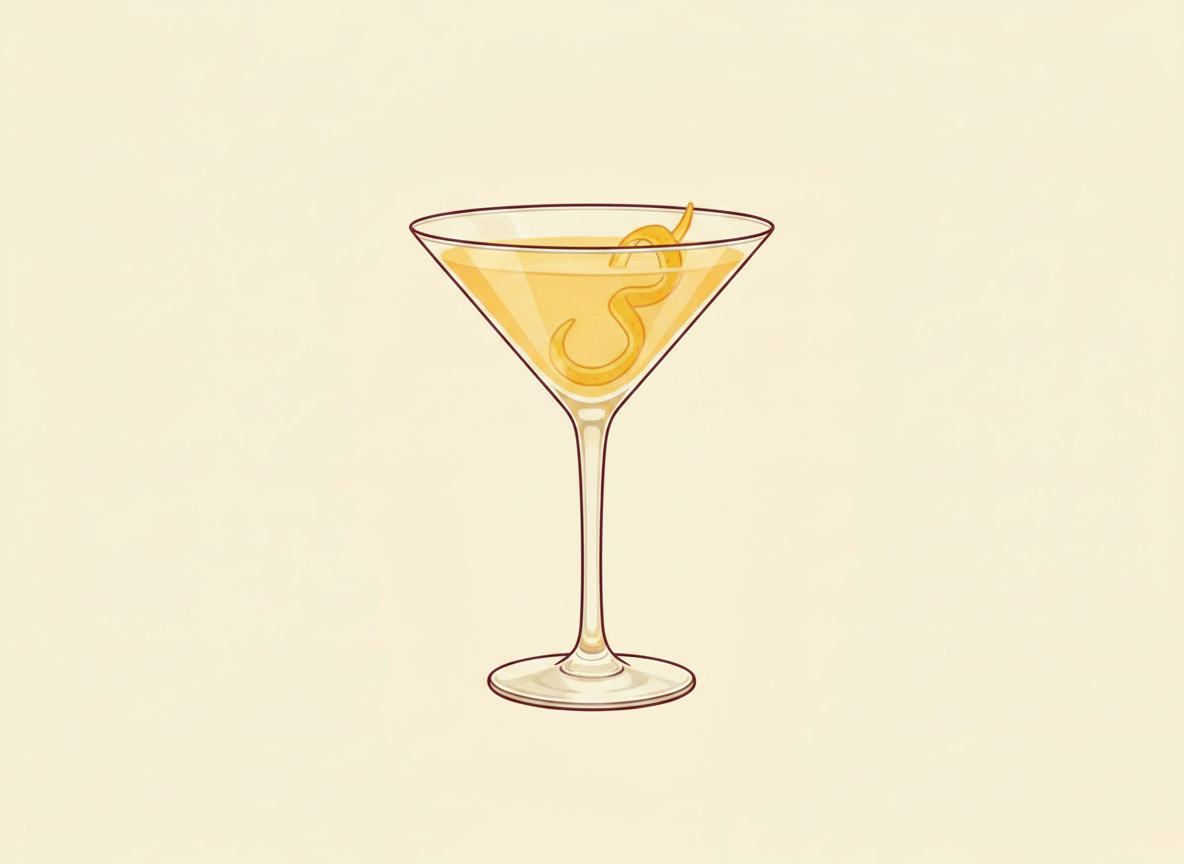 Bee's Knees cocktail illustration
