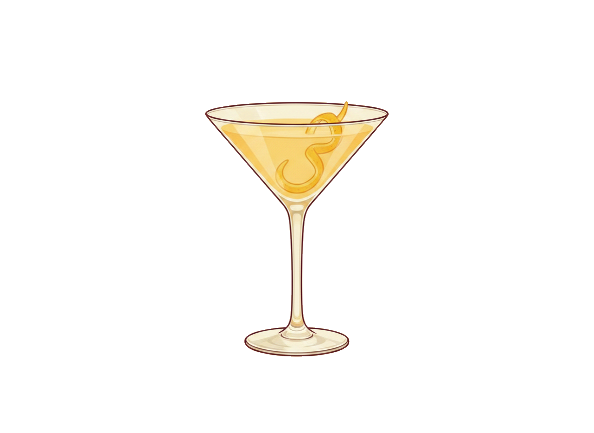Bee's Knees cocktail illustration
