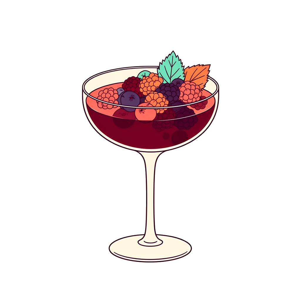 Berry Bliss cocktail illustration