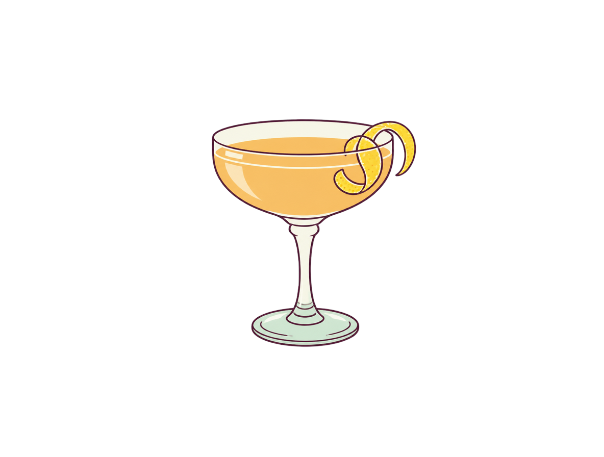 Between the Sheets cocktail illustration