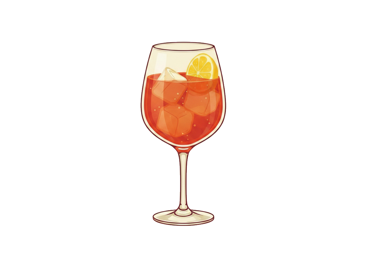 Bicicletta cocktail illustration