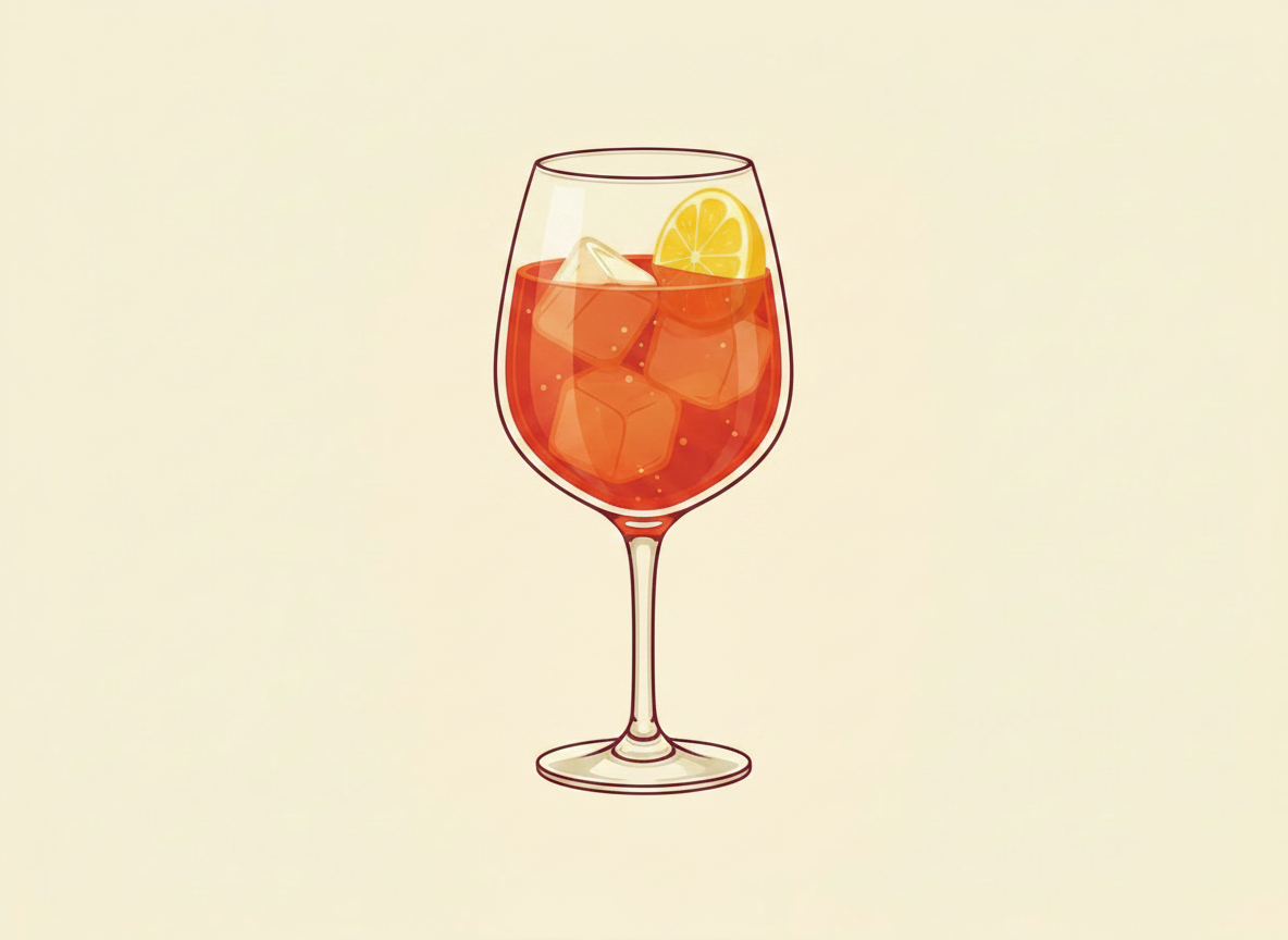 Bicicletta cocktail illustration