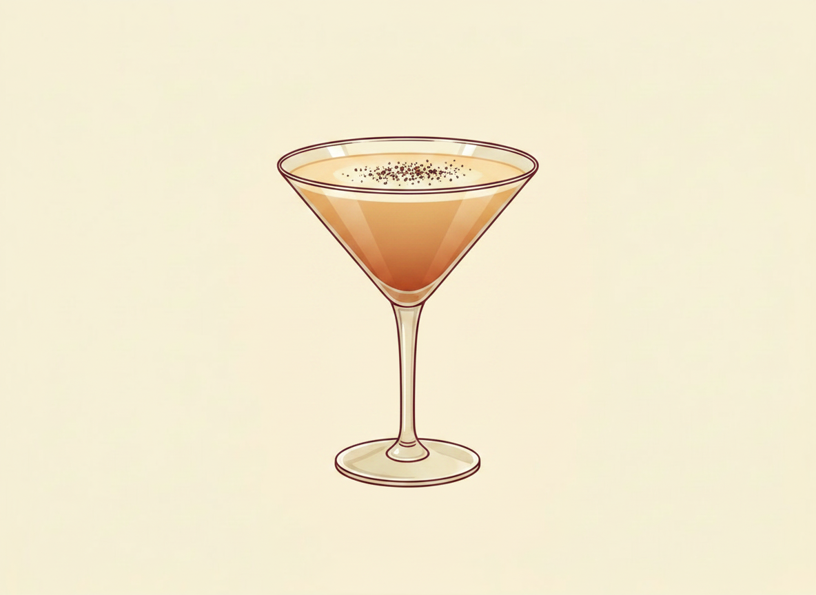 Brandy Alexander cocktail illustration