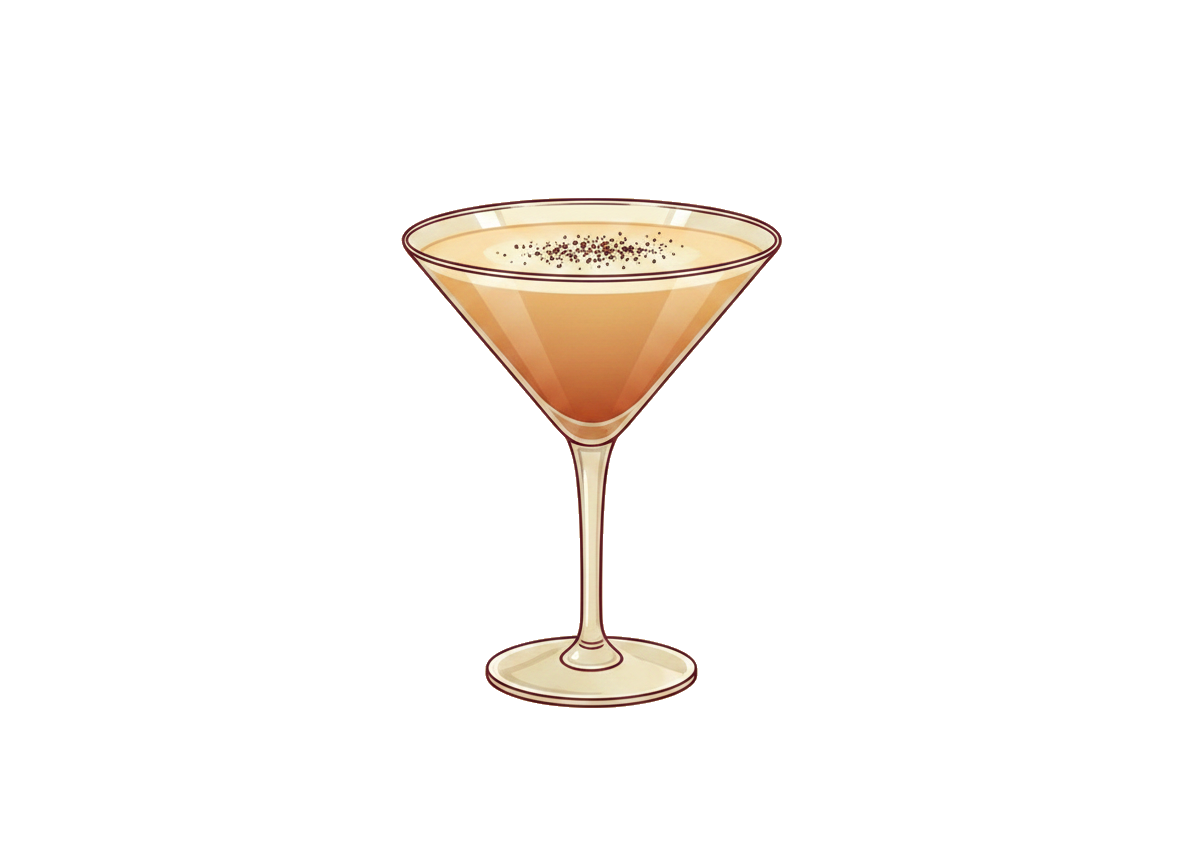Brandy Alexander cocktail illustration