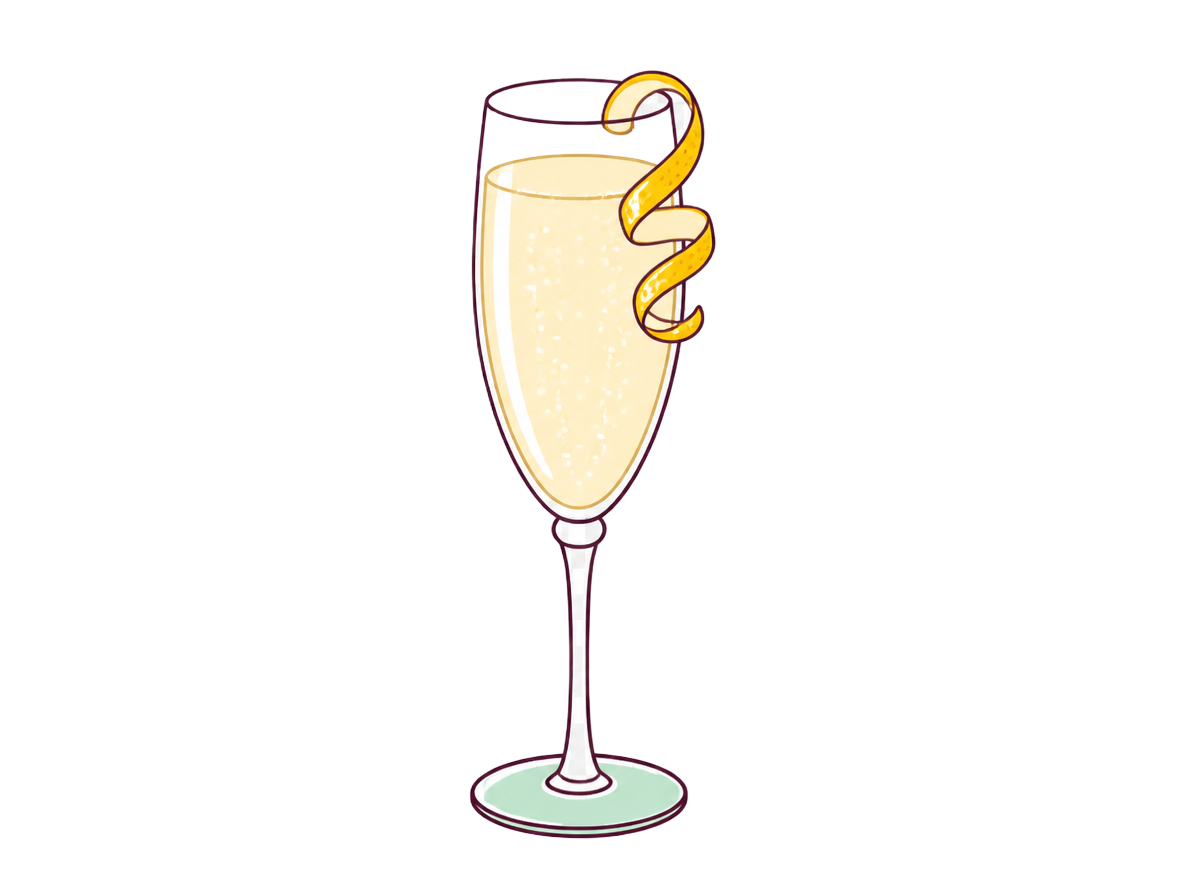 Champagne Cocktail cocktail illustration