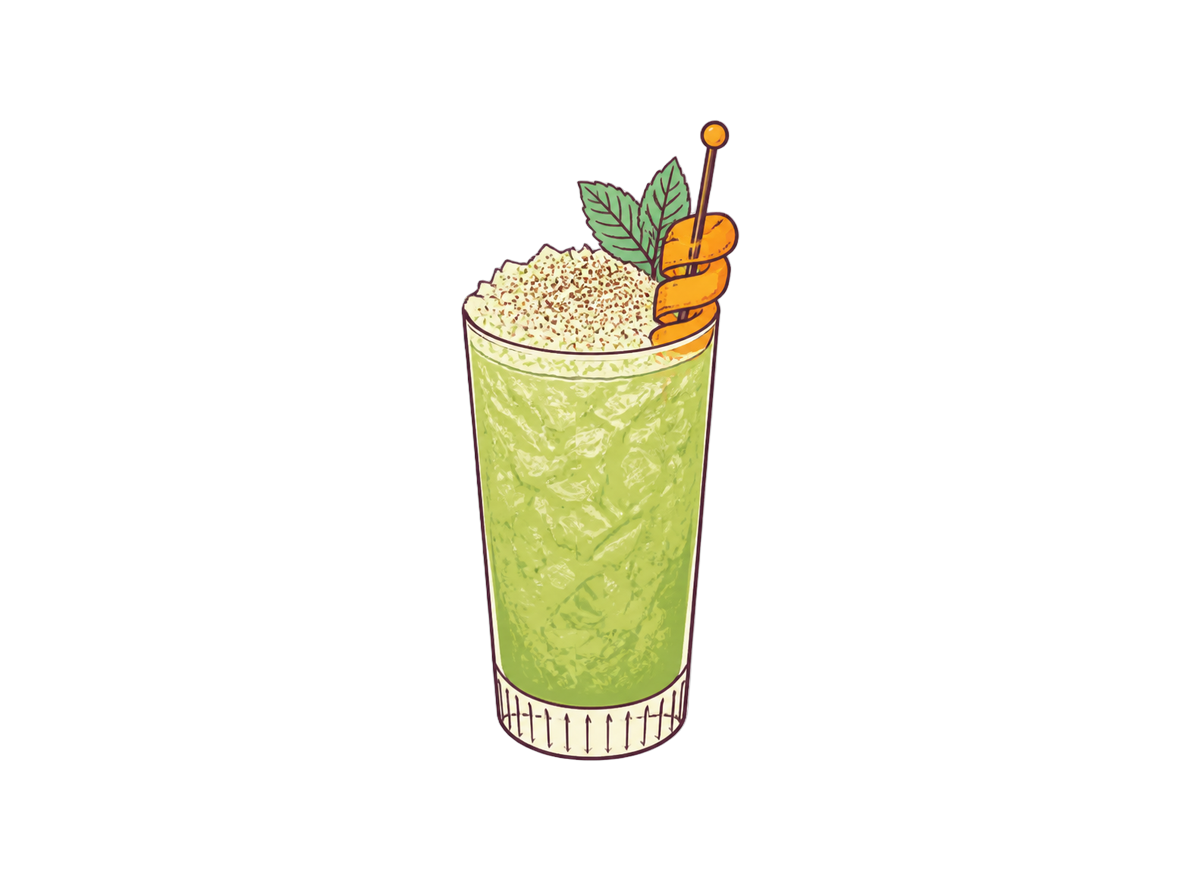 Chartreuse Swizzle cocktail illustration