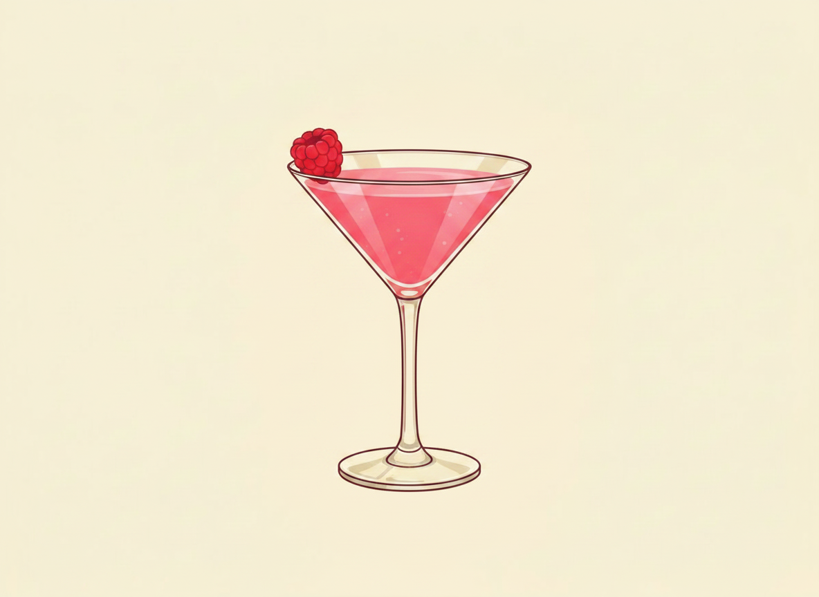 Clover Club cocktail illustration