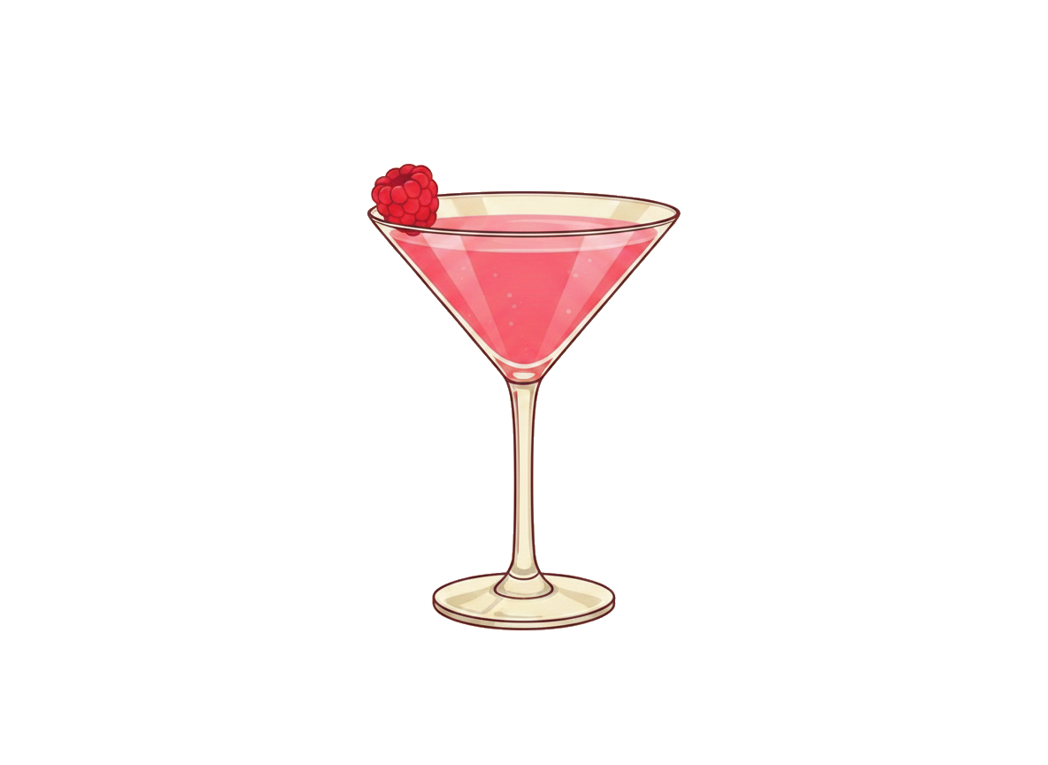 Clover Club cocktail illustration