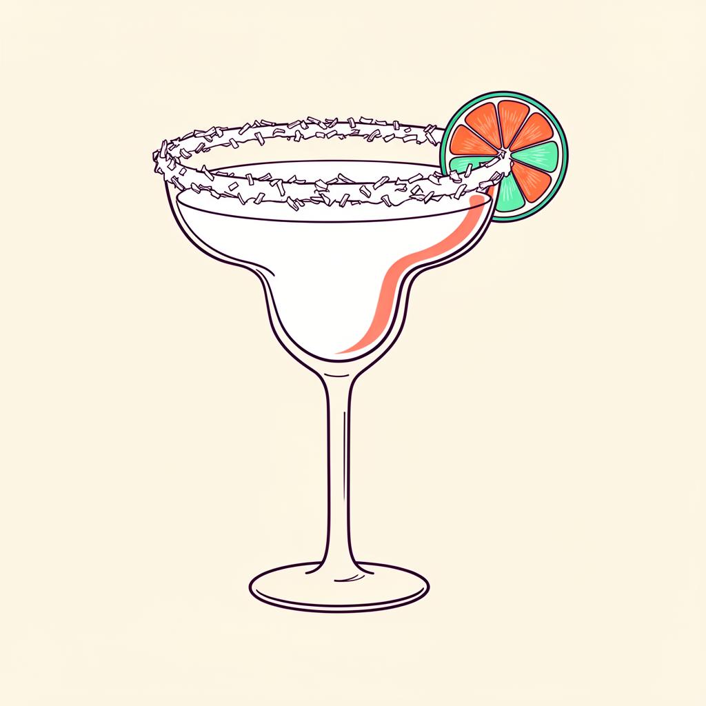 Coconut Margarita cocktail illustration