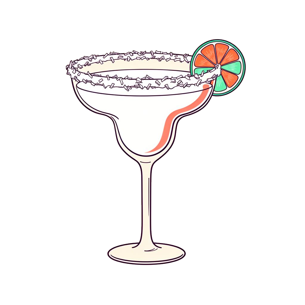 Coconut Margarita cocktail illustration
