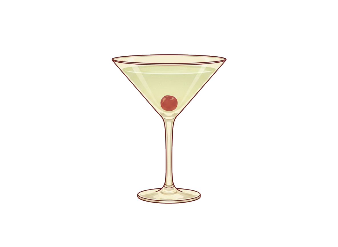 Corpse Reviver No. 2 cocktail illustration