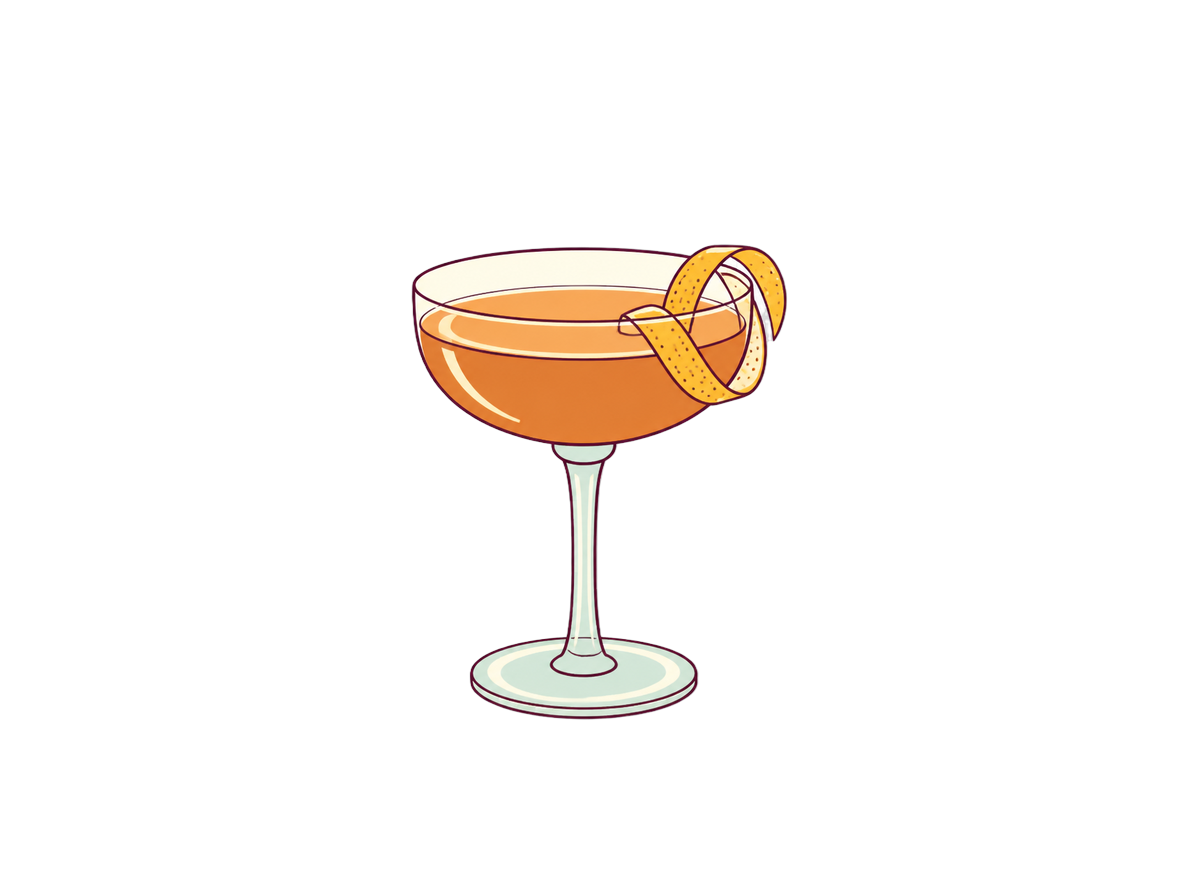 Corpse Reviver #1 cocktail illustration