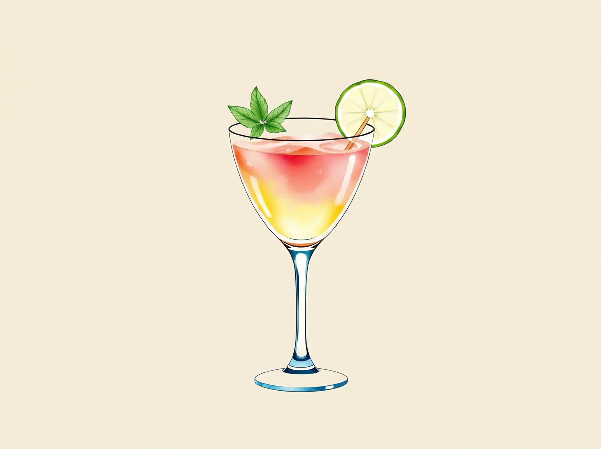 Daiquiri cocktail illustration