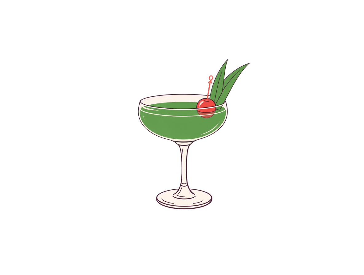 Emerald Passion cocktail illustration