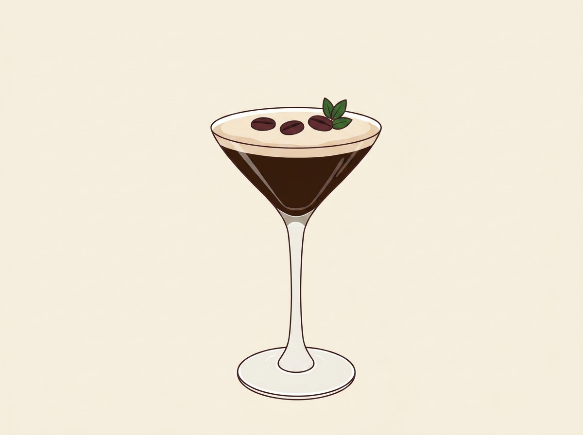 Espresso Martini cocktail illustration