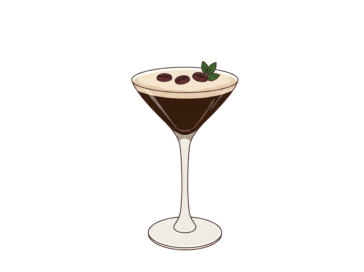 Espresso Martini cocktail illustration