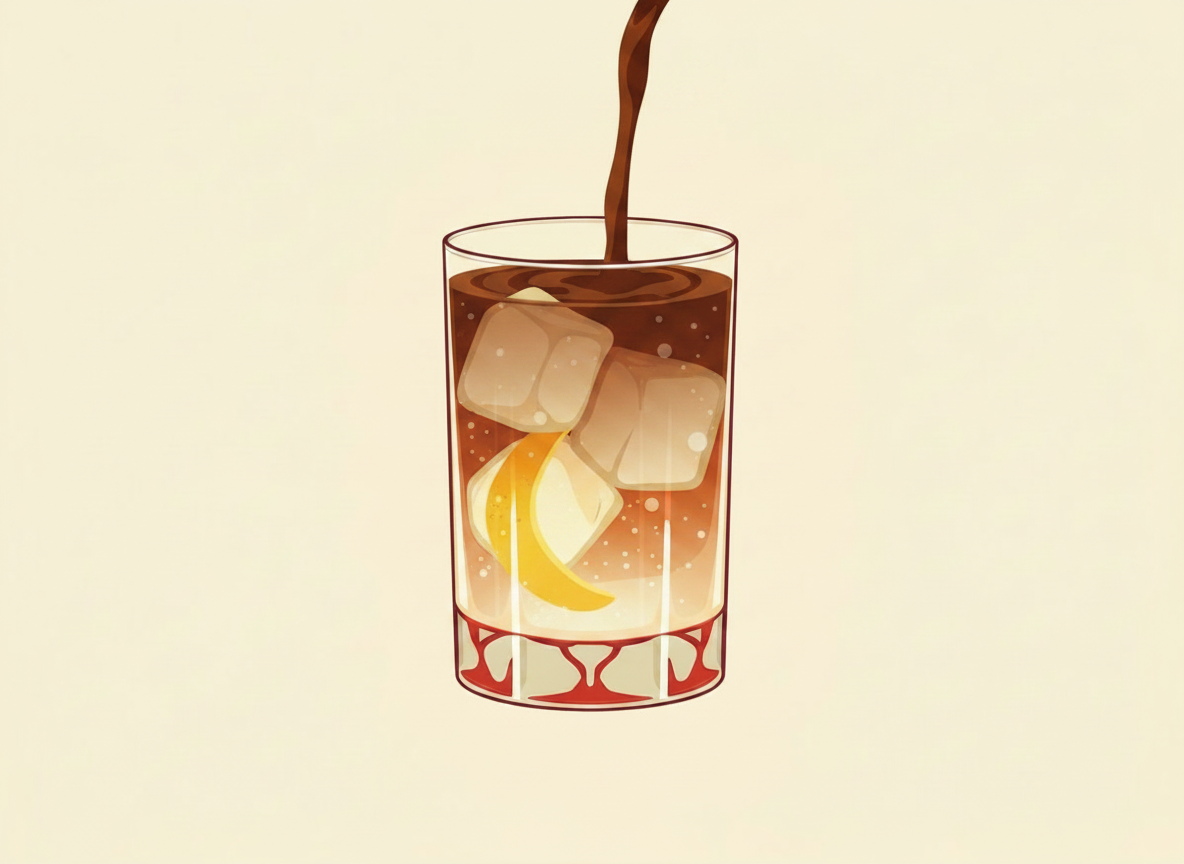 Espresso Tonic cocktail illustration