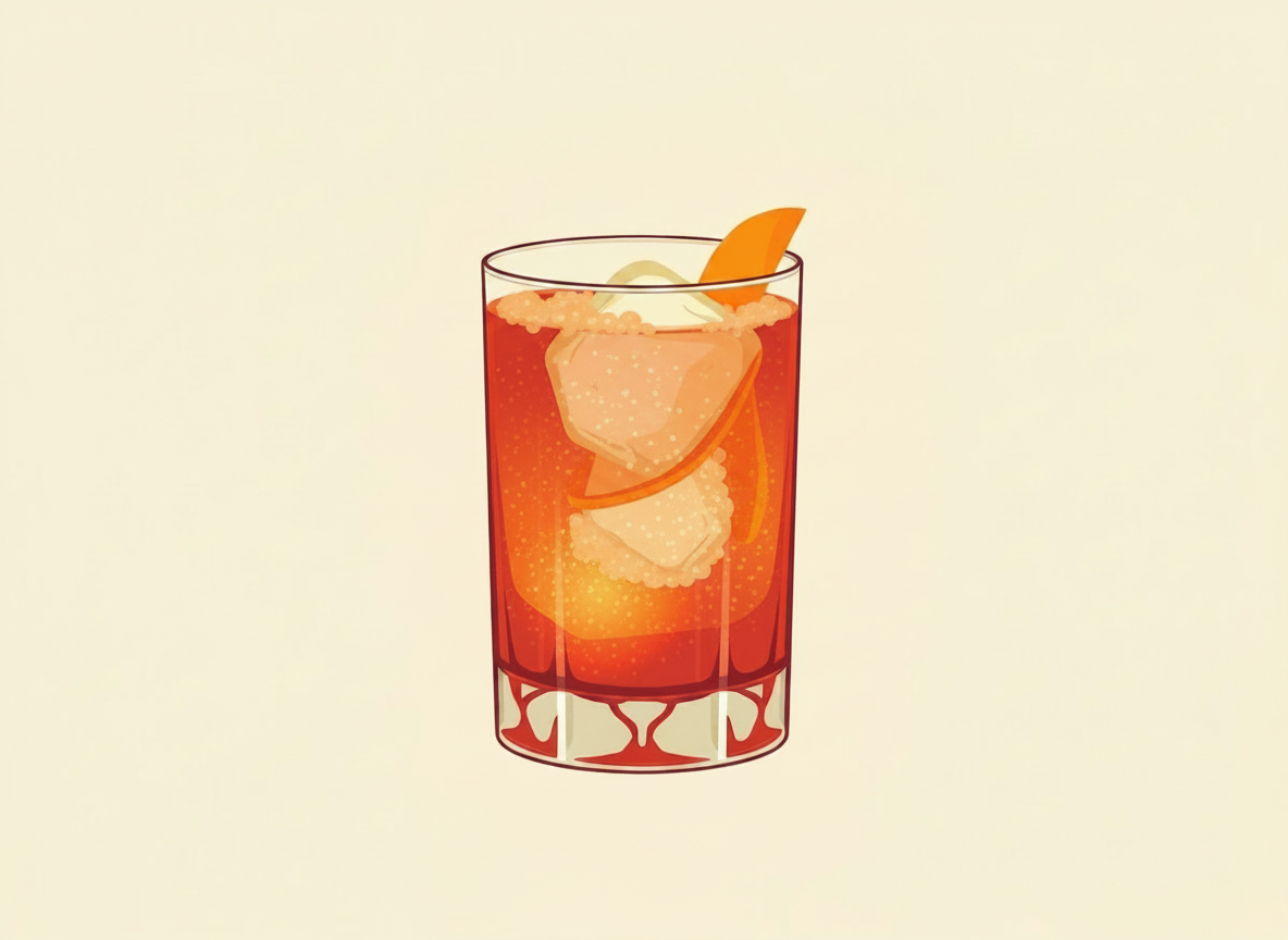 Garibaldi cocktail illustration