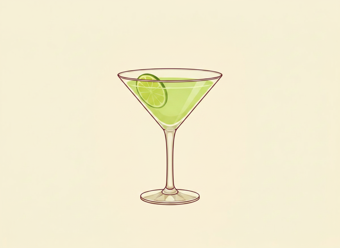 Gimlet cocktail illustration