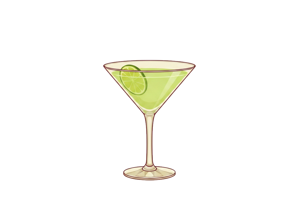 Gimlet cocktail illustration