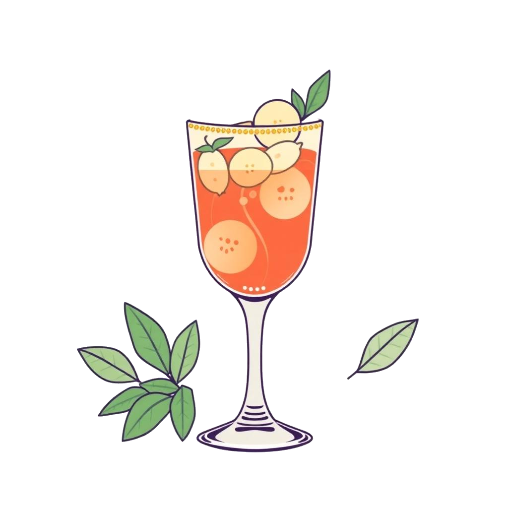 Gin & Bear It cocktail illustration