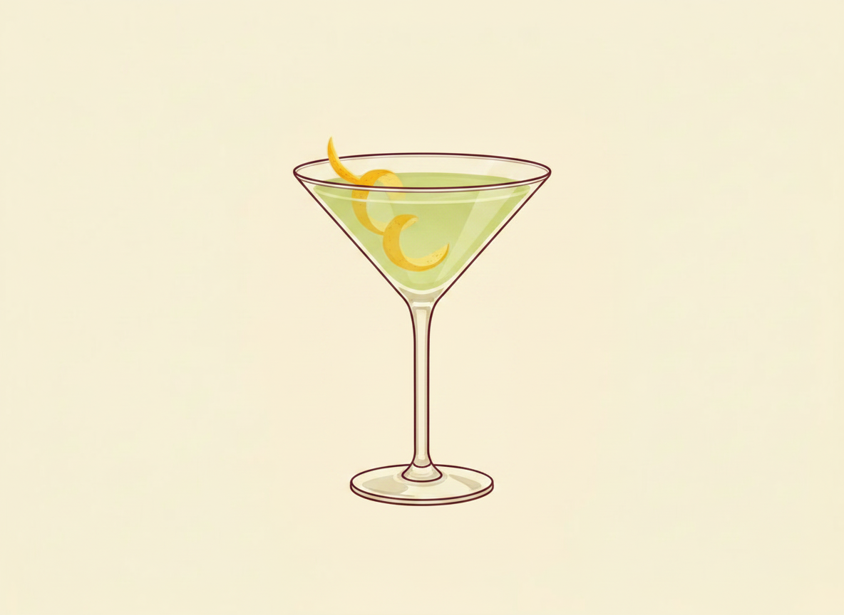 Greenpoint cocktail illustration