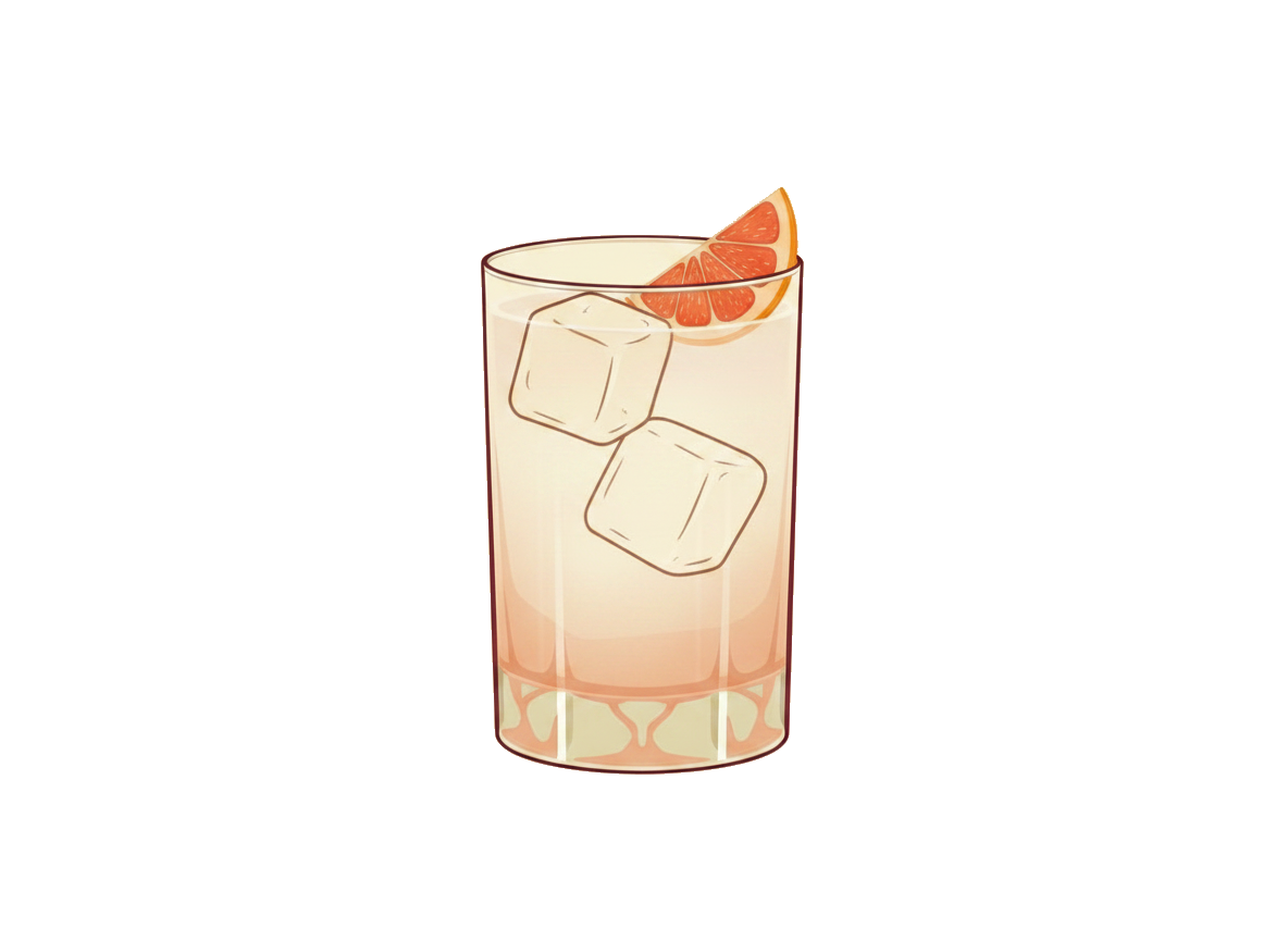 Greyhound cocktail illustration