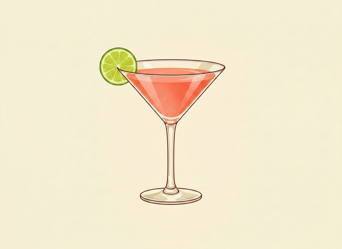 Hemingway Daiquiri cocktail illustration