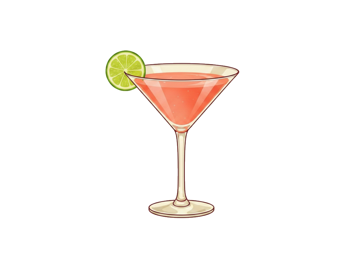 Hemingway Daiquiri cocktail illustration