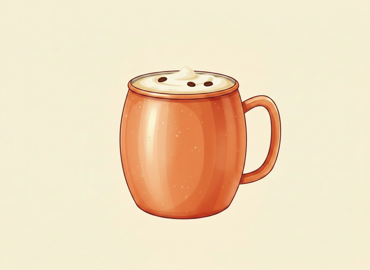 Irish Coffee cocktail illustration