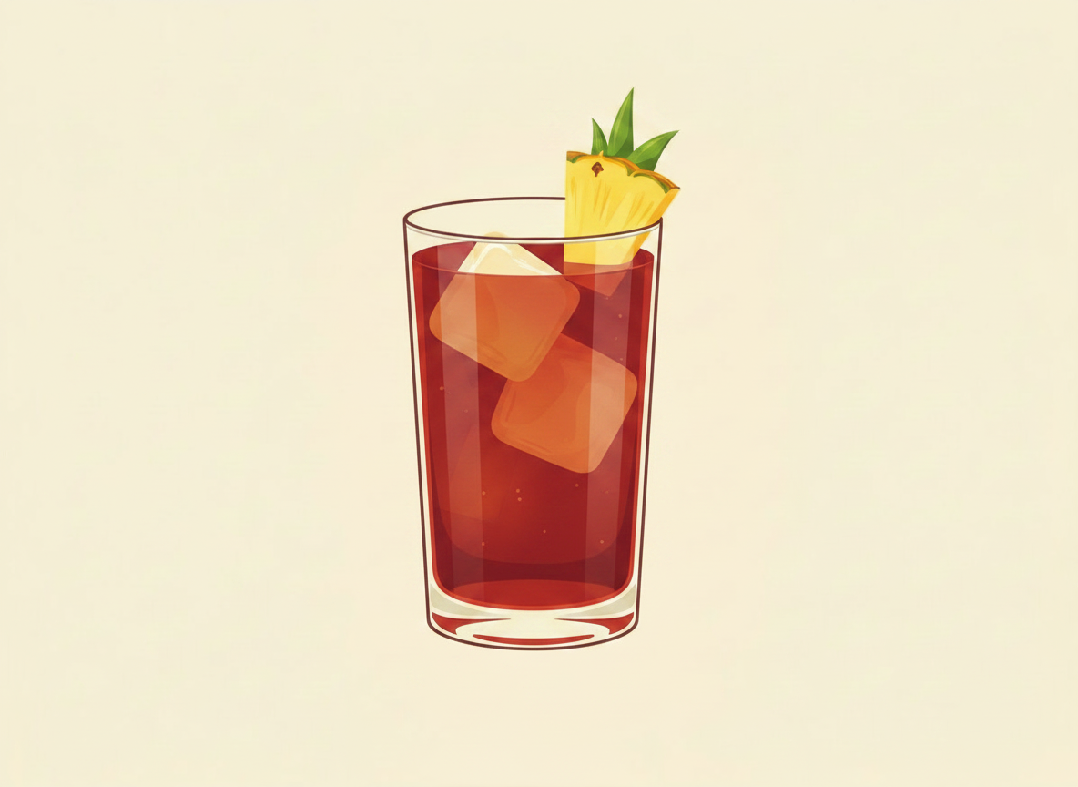Jungle Bird cocktail illustration