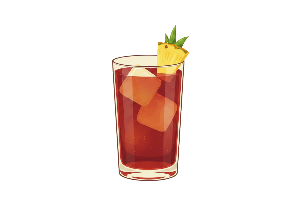 Jungle Bird cocktail illustration