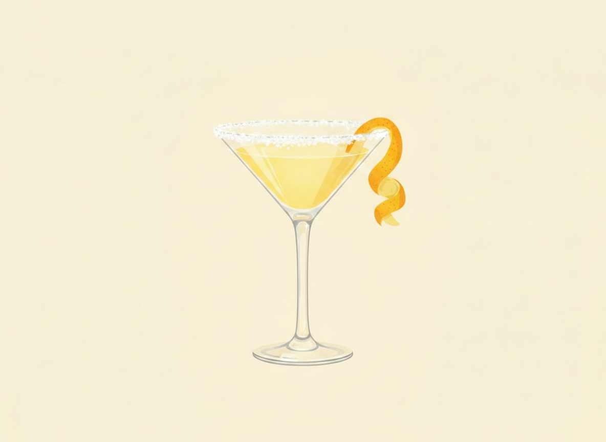Lemon Drop Martini cocktail illustration