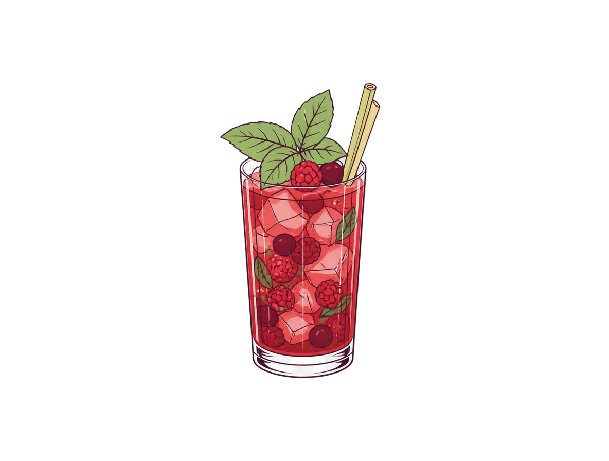 Lemon Grass Tiger cocktail illustration