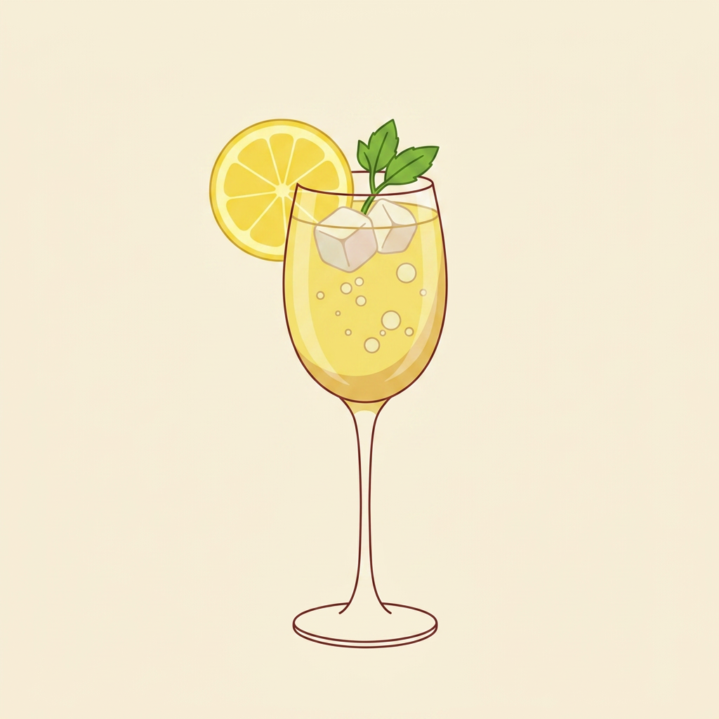 Limoncello Spritz cocktail illustration