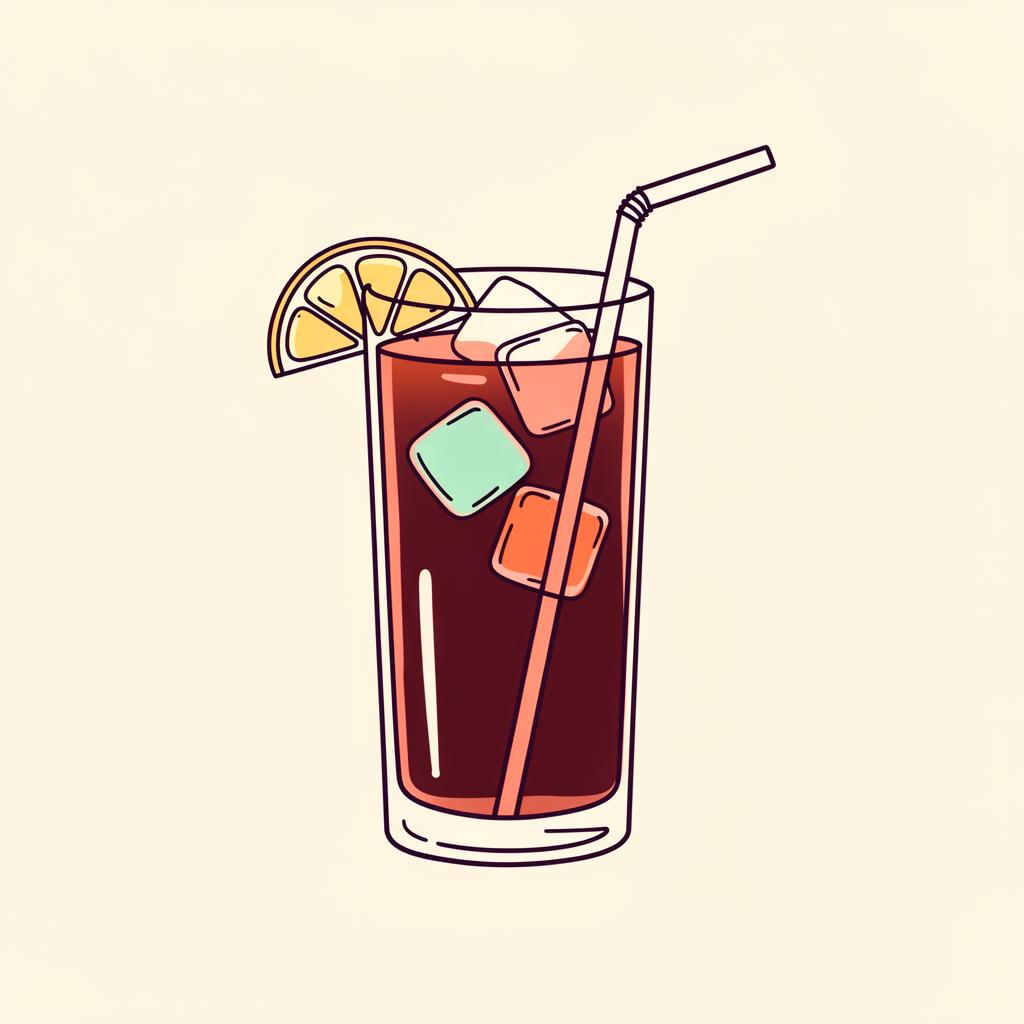 Long Island Iced Tea cocktail illustration