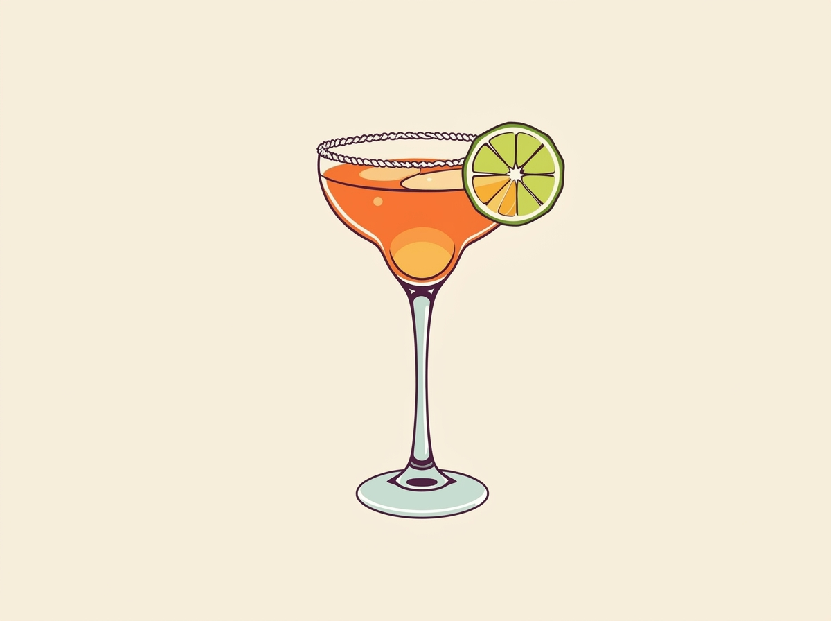 Margarita cocktail illustration