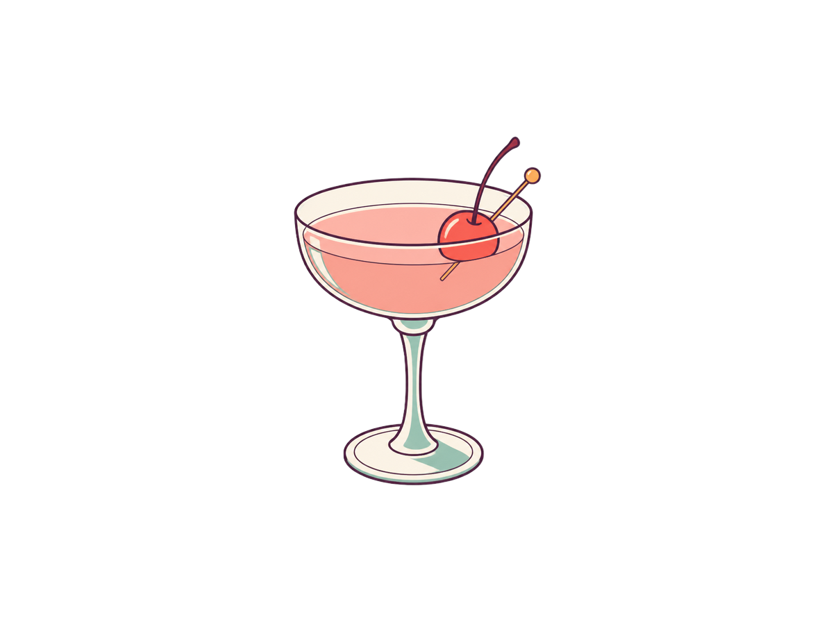 Mary Pickford cocktail illustration