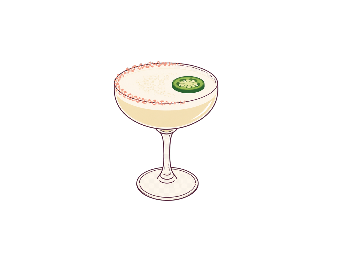 Mezcal Sour cocktail illustration