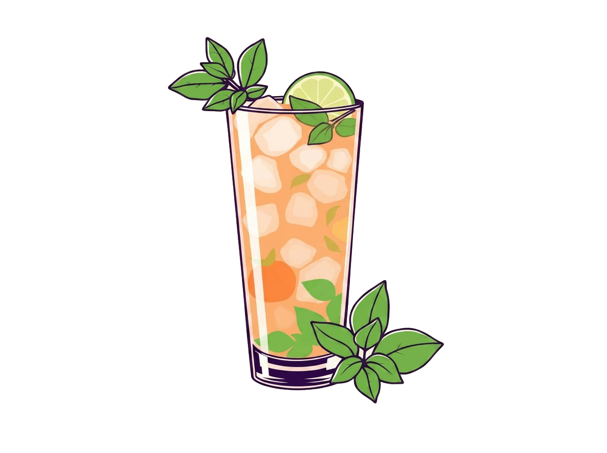 Mojito cocktail illustration
