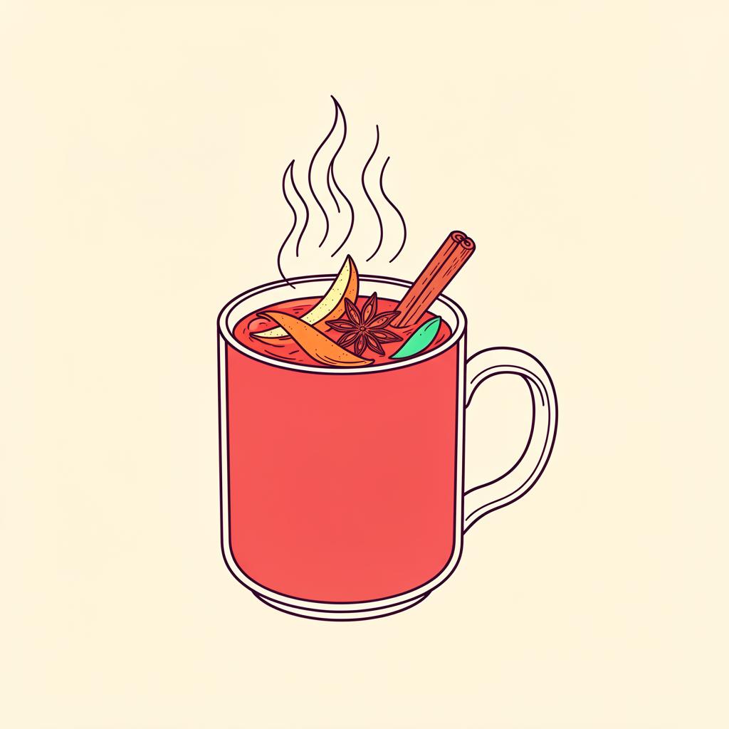 Mulled Wine cocktail illustration